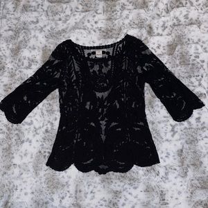 (HALLOWEEN!) American Ragcie Black Lace Blouse